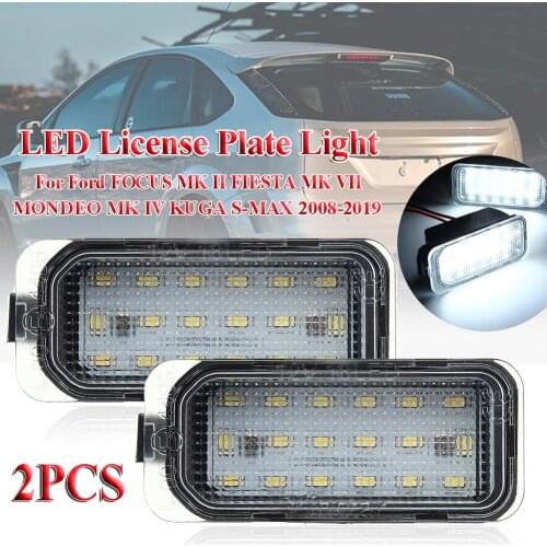2X Canbus Auto Light Led License Plate Light Tail Light fit for Ford FOCUS MK II FIESTA MK VII MONDEO MK IV KUGA S-MAX 2008-2019