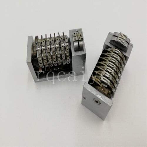 4 Pieces 4x8 full steel numbering machine Gothic Font backward