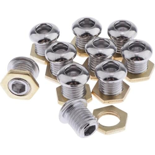 40x Metal Badge Grommet Style Drum Air Vents Silver for Bass Snare Tom Drums