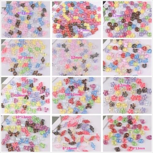 50pcs/lot kawaii flatback resin with bling bling glitters mix colors by chance heart drop round rabbit flower shaped