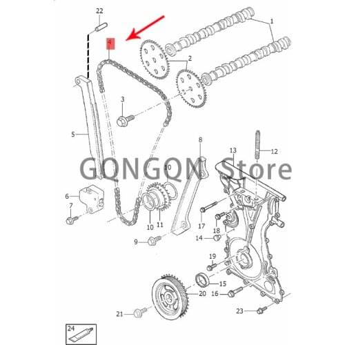 CAR chain 2004-2012vol vov70 v50 s80 s40 c30 chain oil pump drive transmission chain engine oil pump timing baffle chain