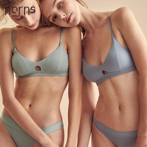 Norns Sexy Women Bra Thin Padded Bralette Push up Bra and Panty Triangle Cup Bra Sexy Lingerie Breathable Underwear Freeshipping