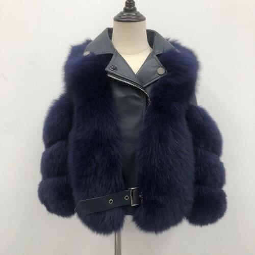Kids Fur Coats Short Winter Sheep Leather Jacket Thick Warm Outerwear Real Fox Fur Coats for Children