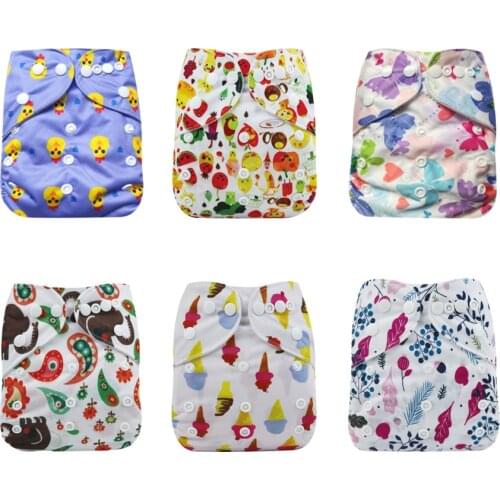 Baby Cloth Diapers One Size Adjustable Washable Reusable for Baby Girls and Boys 50 diapers with 100 bamboo charcoal inserts