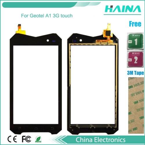 Tape Touch Screen Digitizer For Geotel A1 3G touchscreen front glass panel Touchpad