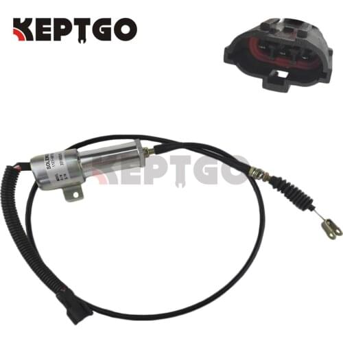 24V Shutoff Stop Solenoid For Hyundai R210 11E1-60100 11E1-60100-24