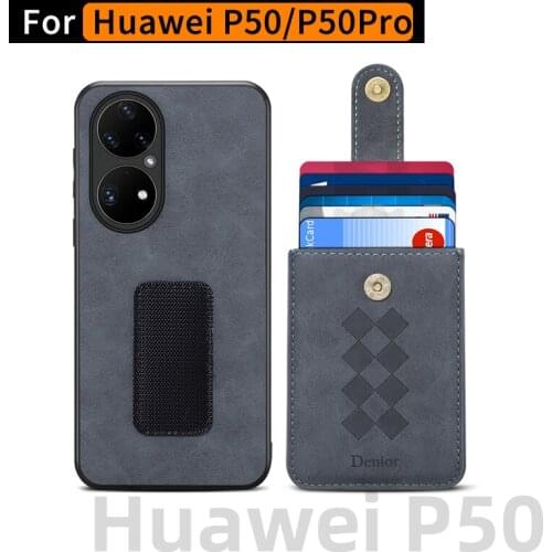 Huawei P50 Phone Leather Case for Huaweip50pro All-Inclusive Soft Case Drop-Resistant Two-in-One Card Phone Case Wallet
