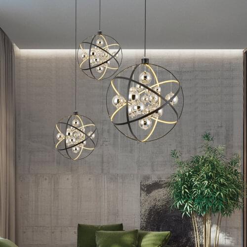 Nordic Globe Chandelier Coffee Shop Front Desk Bar Table Lamp Creative Living Room Dining Room Lamp Modern Lam