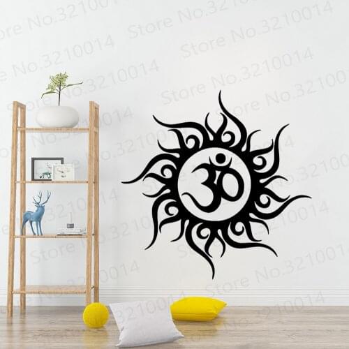 Lotus Om Wall Sticker Decal Vinyl Removable Home Decor Wallpaper For Living Room PW407