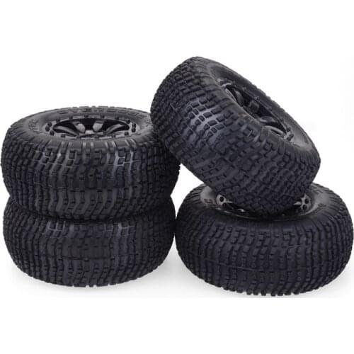 LRP 1/10 short truck tires 4pcs zd racing Rc Wheel 1:10 Short Course Truck Tires Set 12mm Hub Hex For Traxxas Slash HPI VKAR
