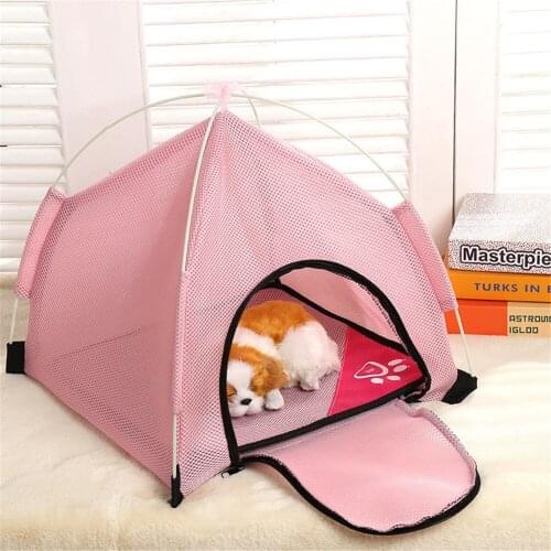 Pet Cute Portable Tent House Dog Portable Summer Outdoor Cute Kennel Room Puppy Breathable Playpen Indoor Cat Crate Nest