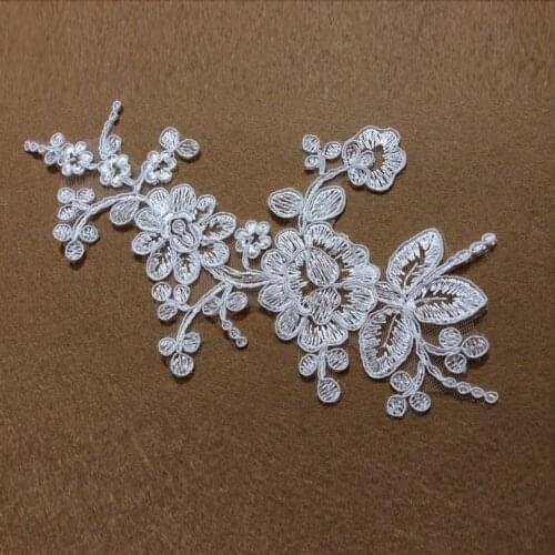 Fashion veil belt wedding Exquisite DIY Decoration Material Polyester Embroidery Lace Applique bridal veil trim
