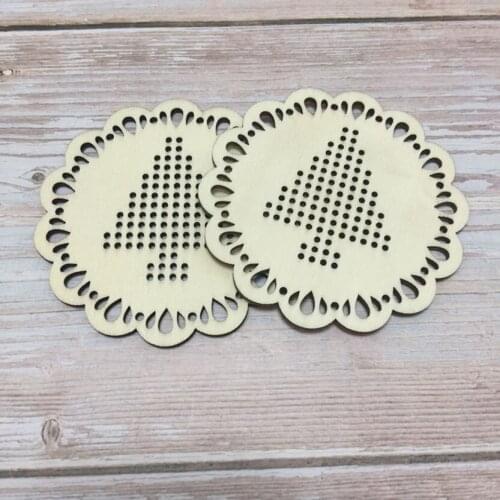 Set of 50pcs hot sale christmas decoration wooden christmas decorations outdoor wood product