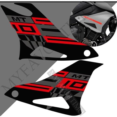 For Yamaha MT10 FZ MT - 10 Stickers Tank Pad Protector Fairing Fender Motorcycle Knee Decal Fuel 2016 2017 2018 2019 2020 2021
