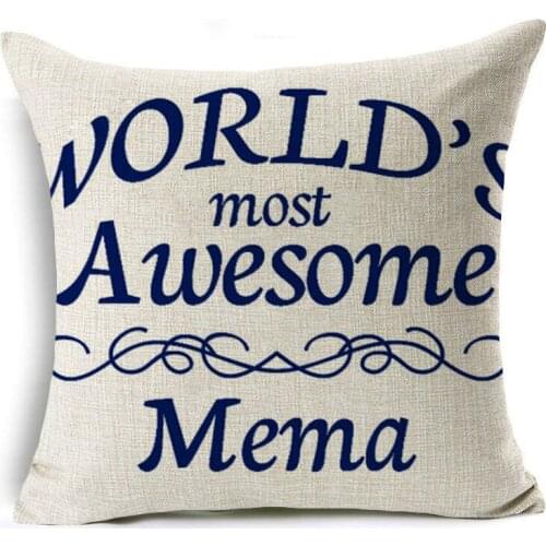 Thanksgiving Mothers Day Cotton And Linen Pillowcase Soft And Comfortable Car Sofa Cushion Cushion Bedside Backrest Pillow