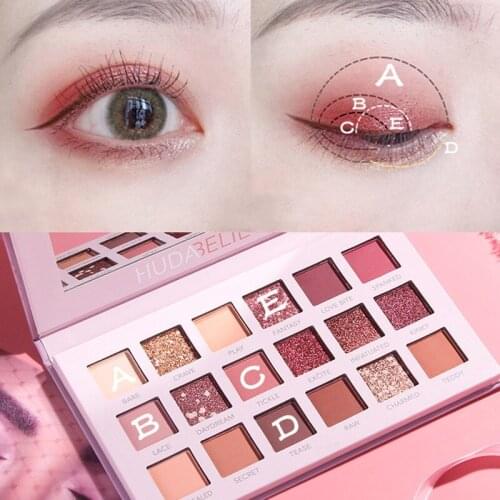 New 18 Colors Nude Glitter Eyeshadow Matte Shimmer Palette Long Lasting Waterproof Mineral Powder Eye Shadow Makeup Cosmetic Kit