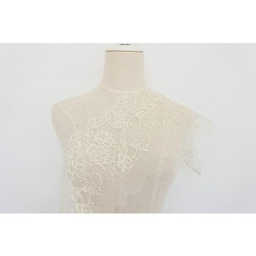 LASUI New 3m/2pieces Eyelash LACE Yellow lace fabric width20cm for dress decoration clothes accessory kicthen accessories