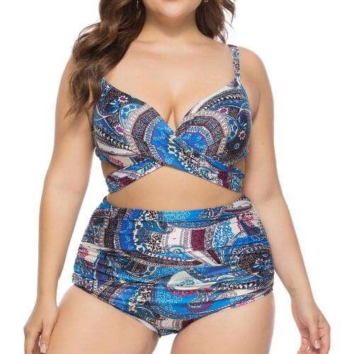 New Sexy High Waist Bikini Womens Swimsuit Large Size Multicolor Swimwear Womens Sportswear