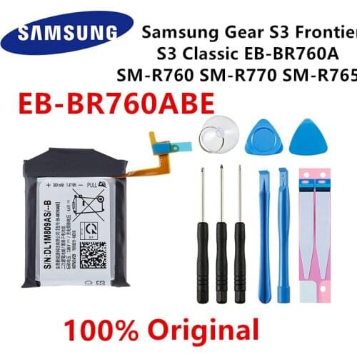 SAMSUNG Orginal EB-BR760ABE 380mAh Battery For Samsung Gear 3 Frontier / Classic SM-R770 SM-R760 R765 SM-R765S Batteries+Tools