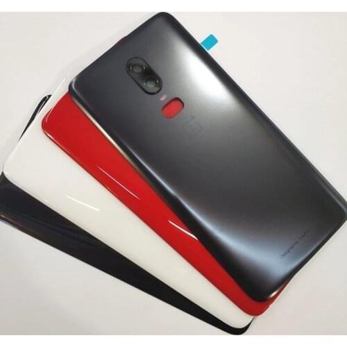 Original Back Glass Oneplus 6 Battery Cover One Plus 6 Rear Battery Door Housing Case Oneplus6 Back Cover+Camera Lens