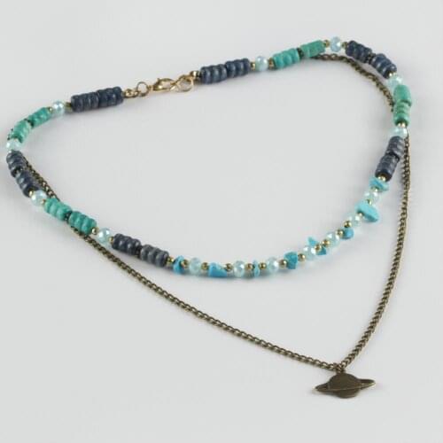 Broken Doğaltaşlı Beads Necklace