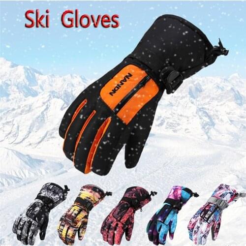 Outdoor Waterproof Winter Skiing Gloves Family Riding Gloves Men Women Kids Windproof Sports Snowboarding Climbing Skiing Gloves