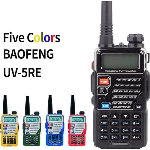 BAOFENG UV-5RE Walkie Talkie with Dual Band VHF/UHF Metallic upgraded radio FM Portable Metallic upgraded Two way radio 5r