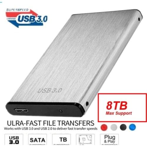 Portable USB 3.0 Hard Disk Drive Case 6Gbps External Enclosure Box for 2.5 inch HDD SSD Support 8TB HDD Disk For Windows Mac OS