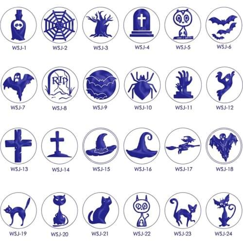 Halloween Holiday Stamp Head Custom DIY Heads Original Wax Seal Stamps Postage Journal Package Wedding Date Gifts Envelope Tools