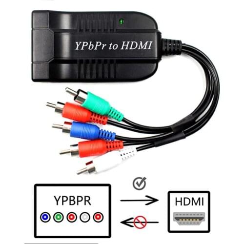 Component to HDMI Converter, 5RCA Ypbpr video signal to HDMI HDTV video audio converter with micro usb cable compatible hdmi 1.3