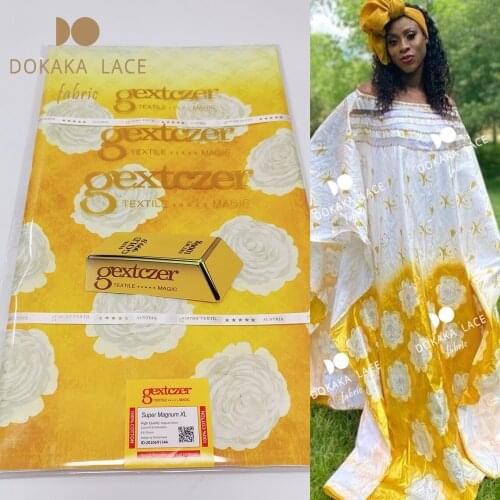 Special Price !!! 2021 High Quality Bazin Riche Gextczer Priting Jacquard Brocade Fabric African Materials Beaded Lace 5 Yards