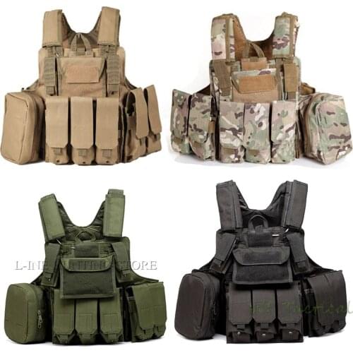 Tactical Military Molle Vest CIRAS Airsoft Paintball Combat Releasable Armor Plate Carrier Strike Hunting MagPouch Rig Vest