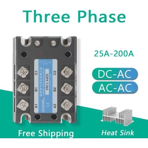 Plastic shell solid state relay 25A~200A DA AA three-phase DC control AC 480V relay SSR-25DA 40DA 60DA