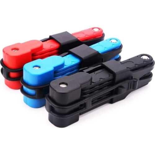 Universal Folding Bicycle Lock Steel Bike Lock Security Cable Lock Anti-Theft Combination Riding Tool for Mountain Bike