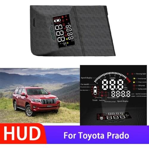 High Quality Car HUD Head Up Display Digital Speedometer For Toyota Prado Driving Sn OBD Data Projector Windshield