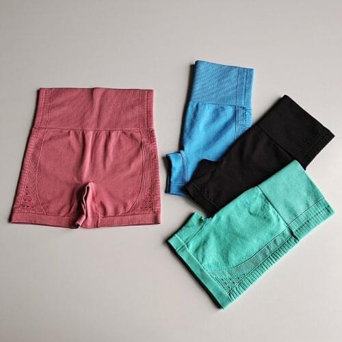 Energy Seamless Shorts Women High Waist Fitness Workout Yoga Shorts Push Up Hip Super Stretchy Sports Running Gym Shorts