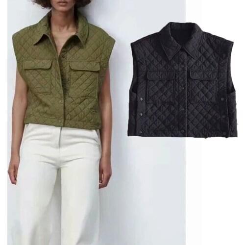 2021 Fashion Jacket Women Vest Vintage Solid Loose Sleeveless Jacket Warm Vest Coat