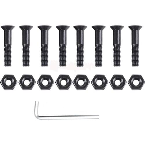 17pcs 25mm or 29mm Skateboard hardware with L tools Skateboard deck bolts and screws Hexagon Head