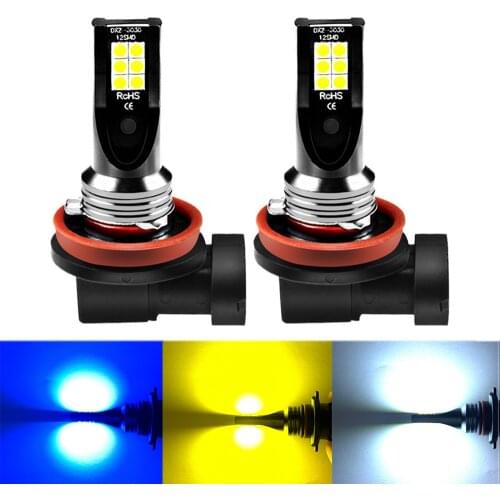 ASLENT 2X H8 H11 Led Bulb HB4 Led HB3 9006 9005 H3 H7 H4 Fog Lights 1000LM Running Car Auto Lamp 6000K White 3000K Golden Yellow