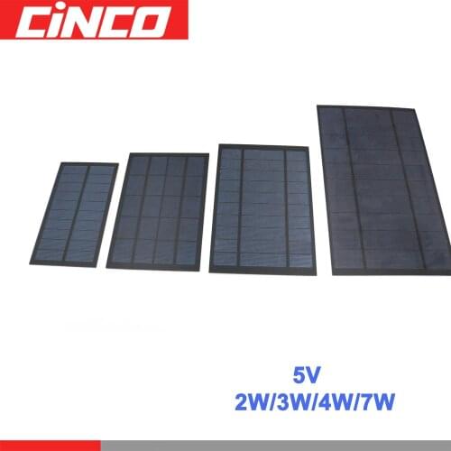 5V 2W 3W 4W 7W Output USB Solar Cell Outdoor 5V Charge Regulators Solar Panel Battery Charger USB Female Port