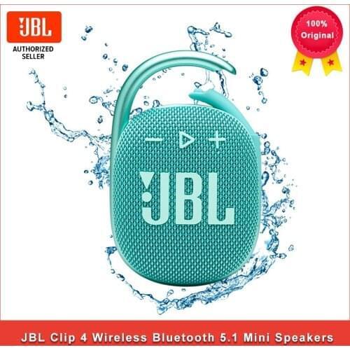 JBL Clip 4 Wireless Bluetooth 5.1 Mini Speakers Clip4 Portable IPX67 Waterproof Outdoor Bass Speakers with Hook 10 Hours Battery