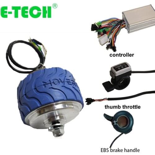BLDC 4 inch 24V 36V geared electric hub motor wheel hall sensor with controller thumb throttle brake handle
