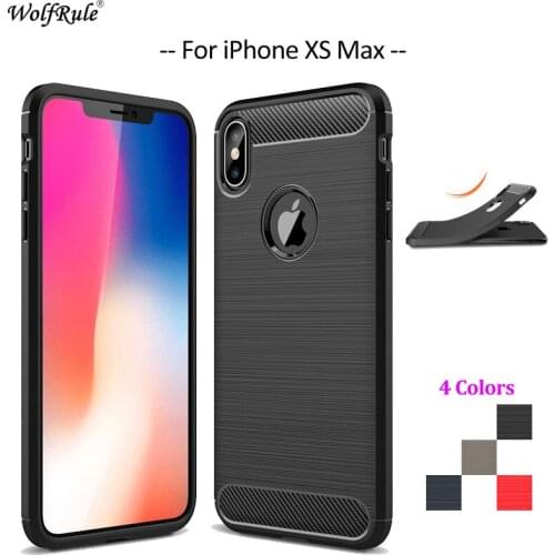 Carbon Fiber Phone Case For iPhone XS Max Case Soft TPU Protective Back Cover For Apple iPhone XS Max Phone Bumper Funda 6.5