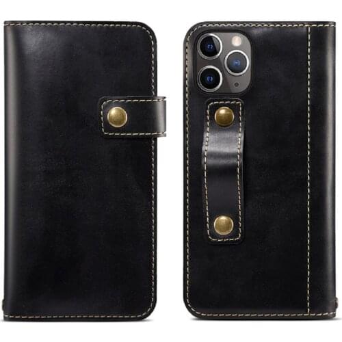 Pu Leather Flip Wallet Phone Case For Iphone 11 Pro Max Mobile Phone Strap For Apple Iphone 11 Pro With Credit Card Slot