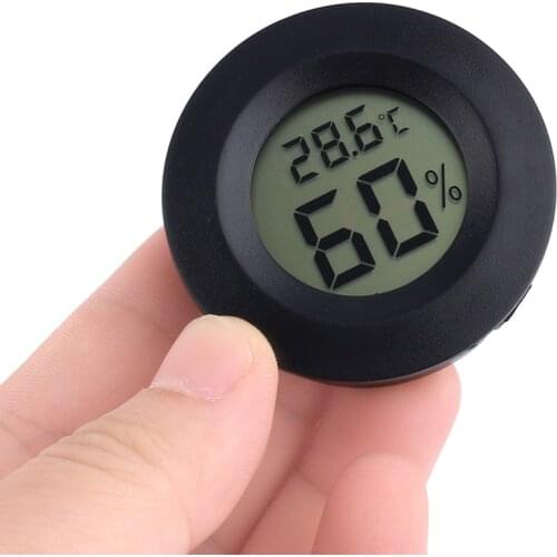 Digital Cigar Humidor Hygrometer Thermometer Round Face New
