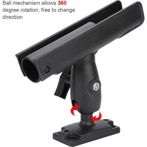 Boat Fishing Rod Holder 360 Degree Fishing Rod Support Base Adjustable Kayak Fishing Accessory Parts