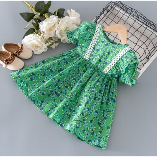 Summer baby girl clothes kids lace floral dress for 1 2 3 5 6 year girl baby clothing birthday party princess tutu dresses dress