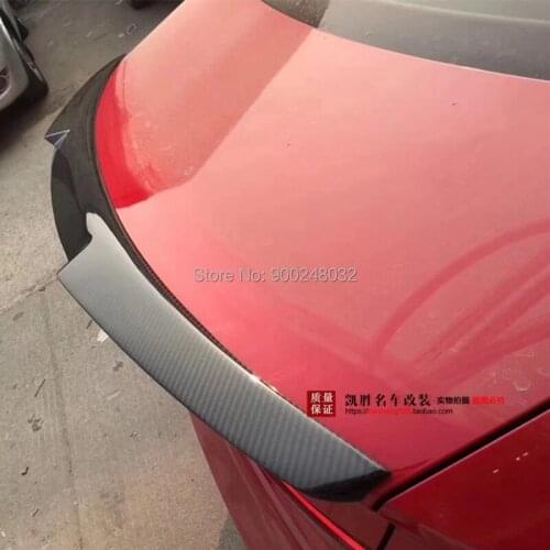For Audi M4 Style A4 B8 Carbon Fiber Rear 2009-2012 Carbon Spoiler Wing Trunk Lip Boot Cover Car Styling