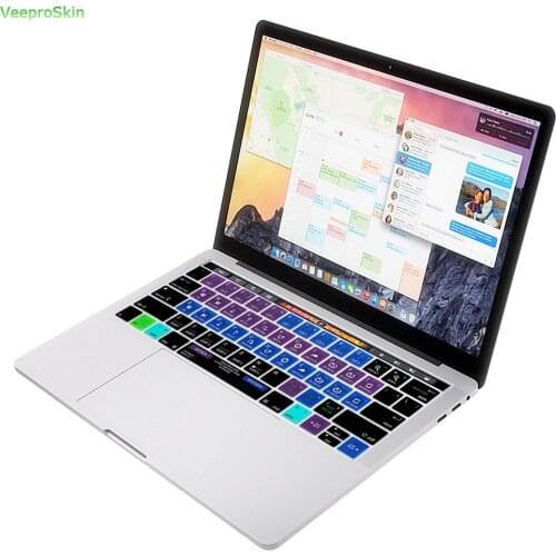 For Macbook Pro 13" A1706 15" A1707 2016/2017/2018 Release Touch Bar Serato Dj Shortcut Hotkey Silicone Keyboard Cover Skin