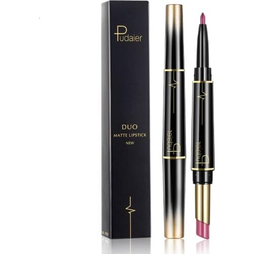 Double-headed lipstick, Matte Finish, moisturizing, permanent waterproof